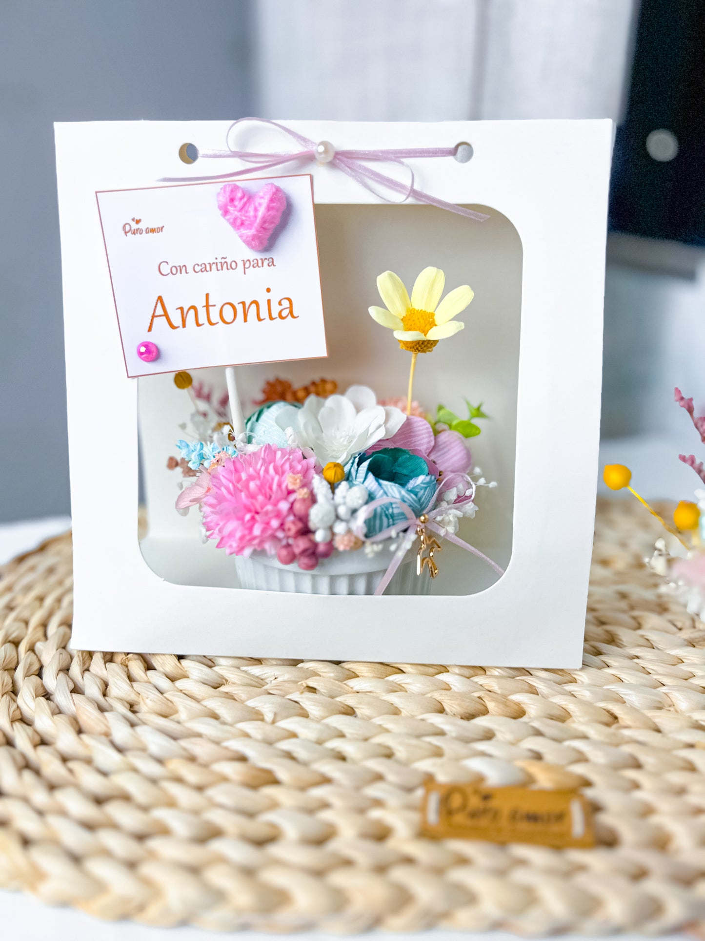 Mini cupcakes Chic con flores eternas