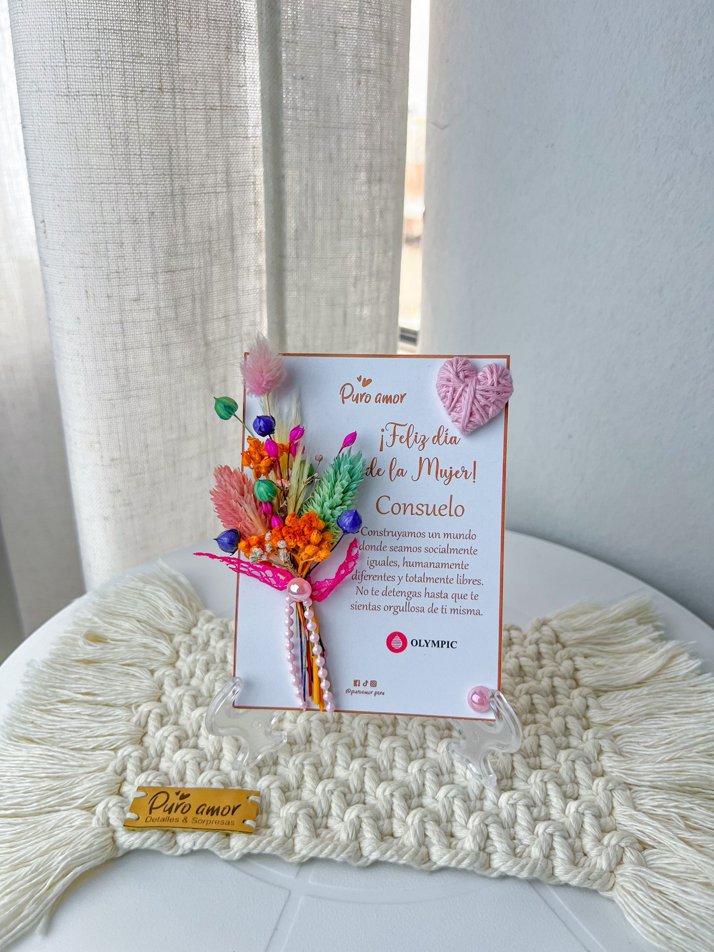 Tarjetas con flores eternas