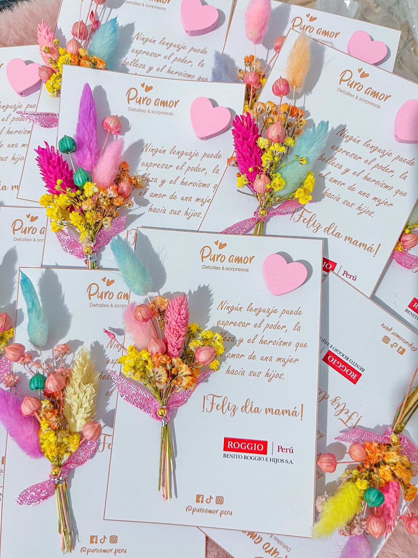 Tarjetas con flores eternas