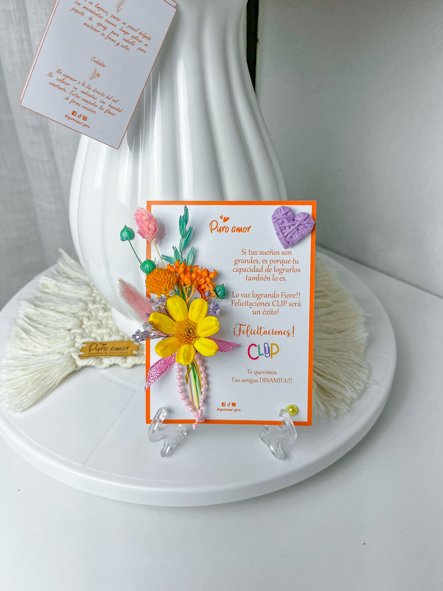 Tarjetas con flores eternas