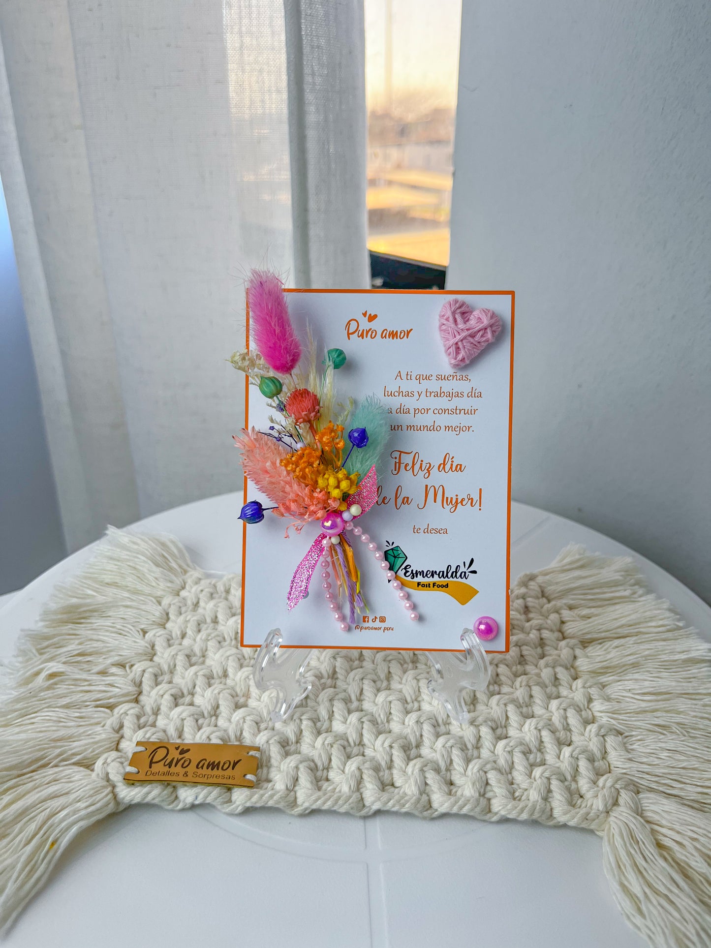 Tarjetas con flores eternas