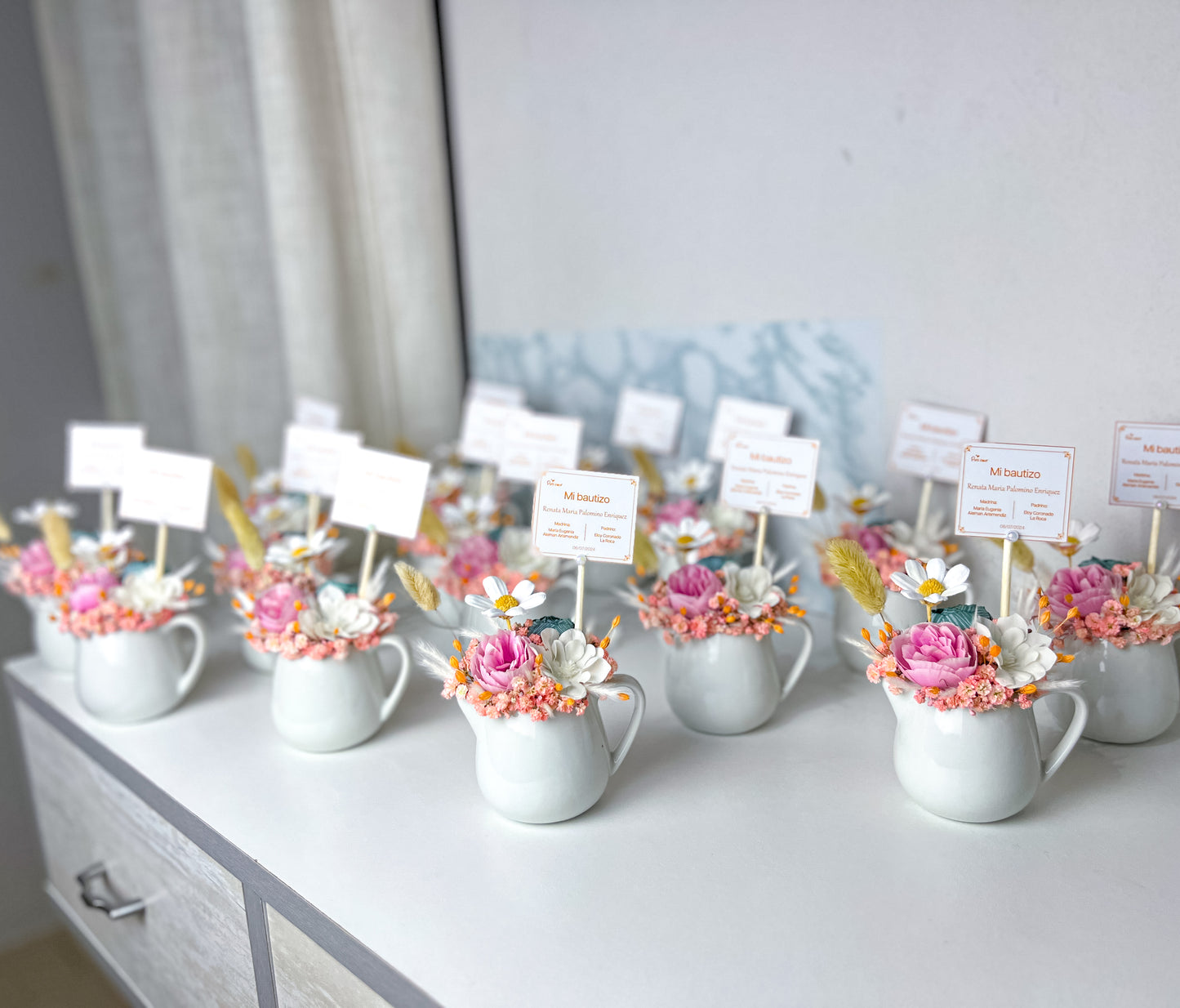 Recuerdito chic con flores eternas