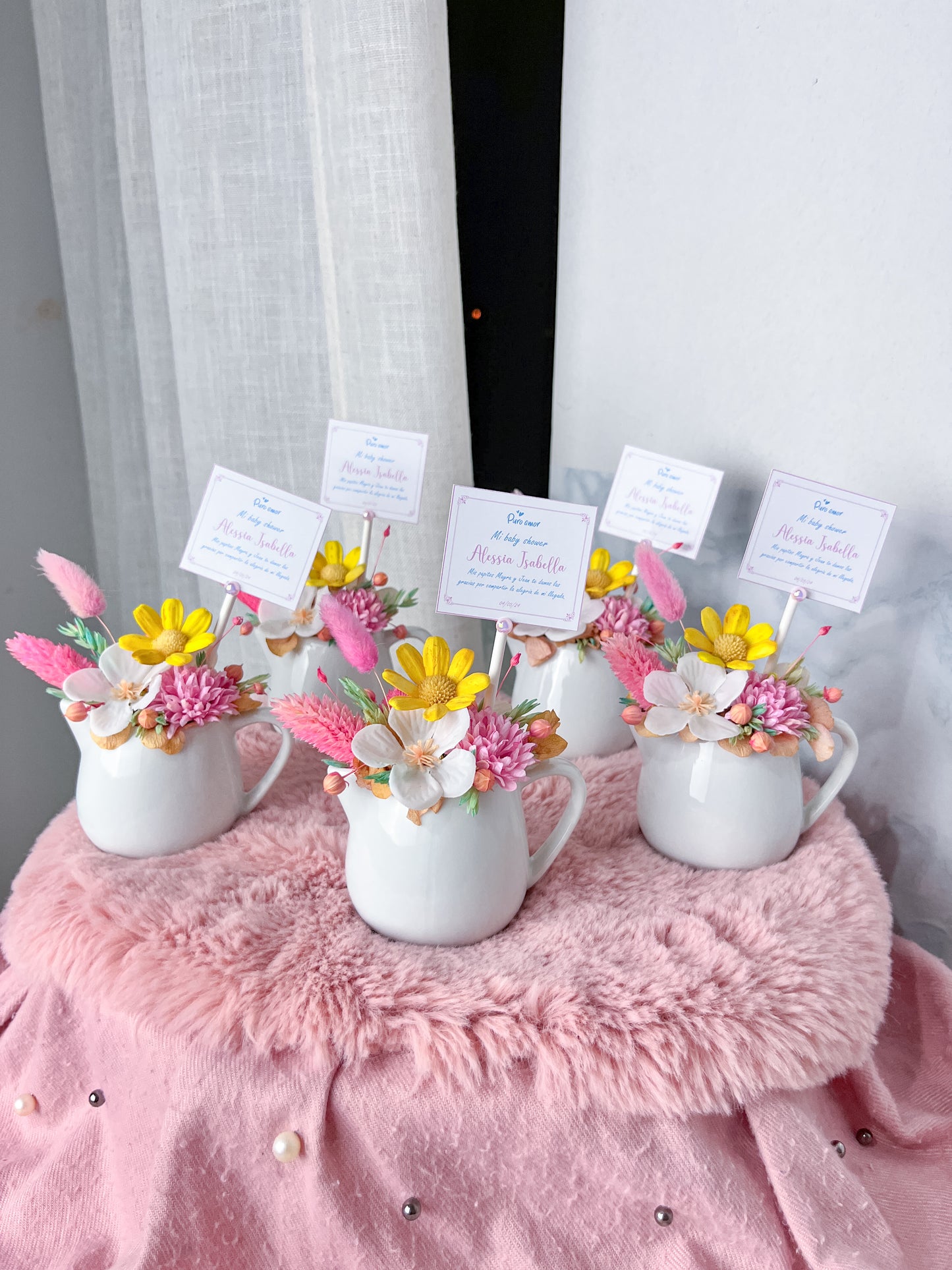 Recuerdito chic con flores eternas