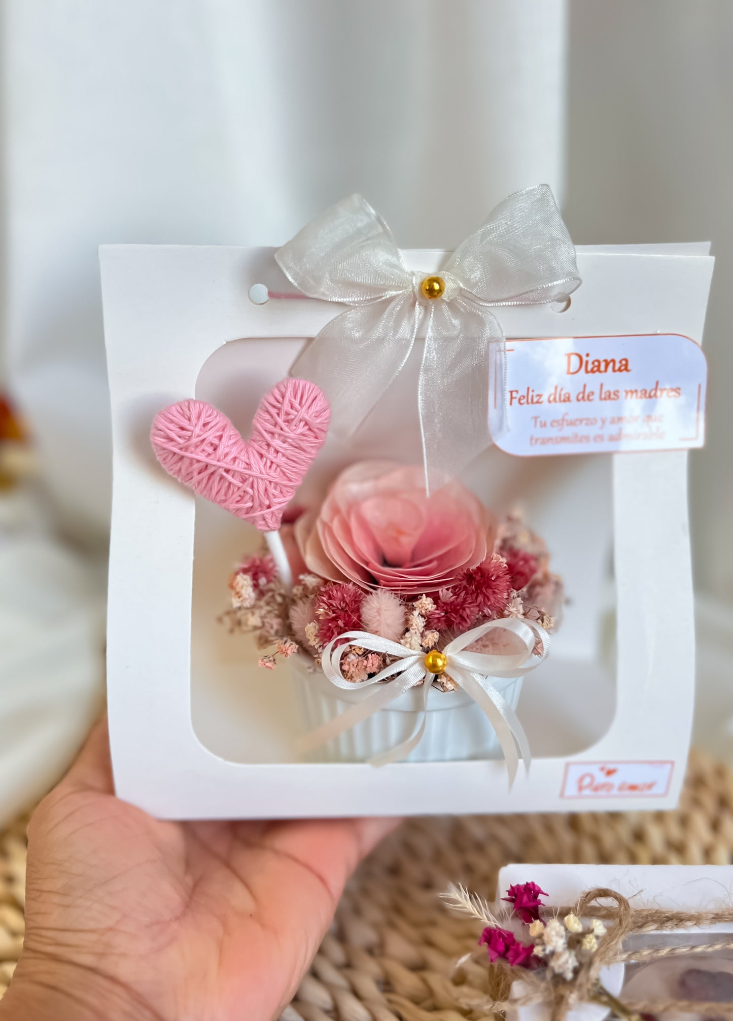 Cupcakes con flores eternas