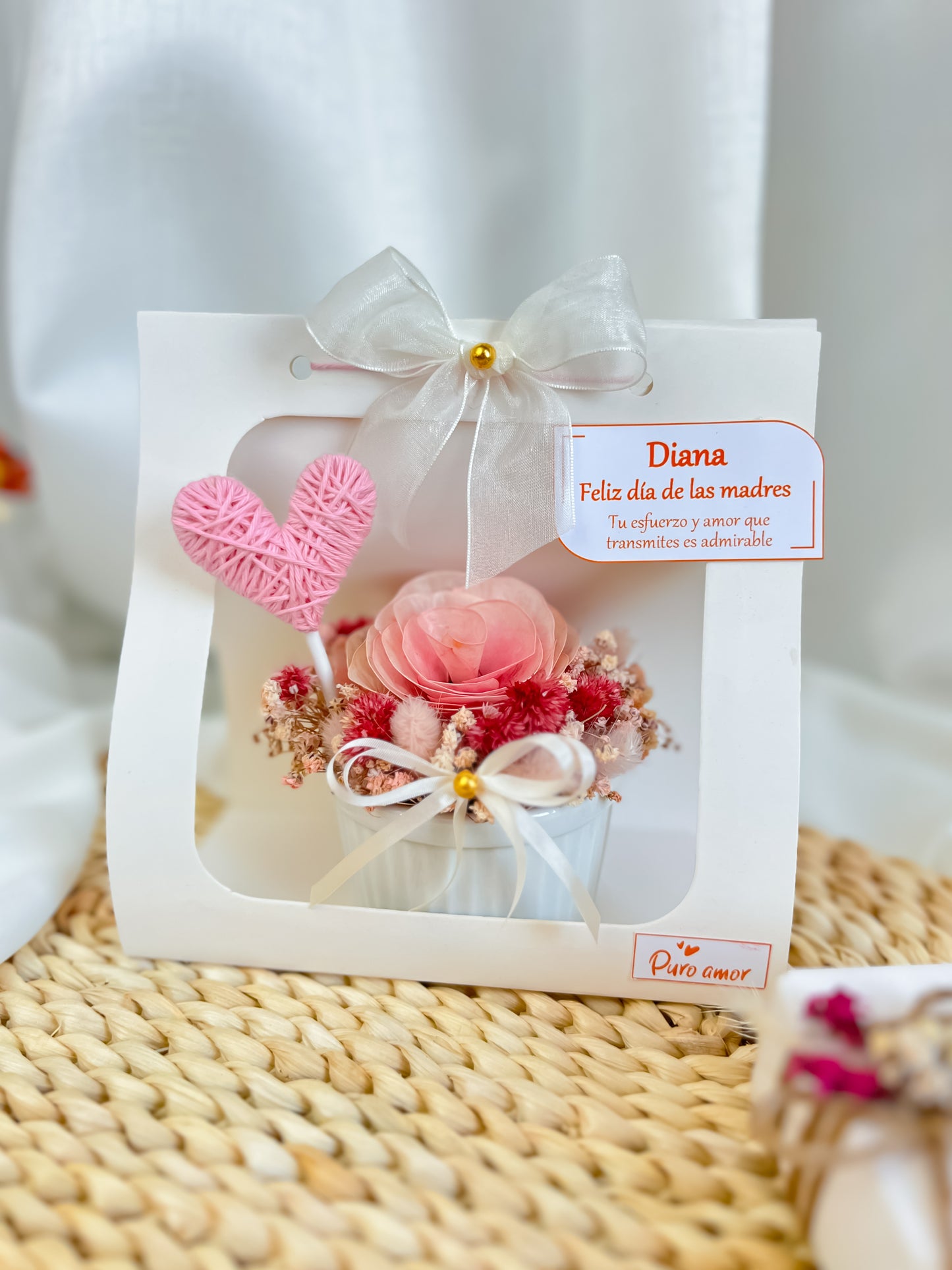 Cupcakes con flores eternas