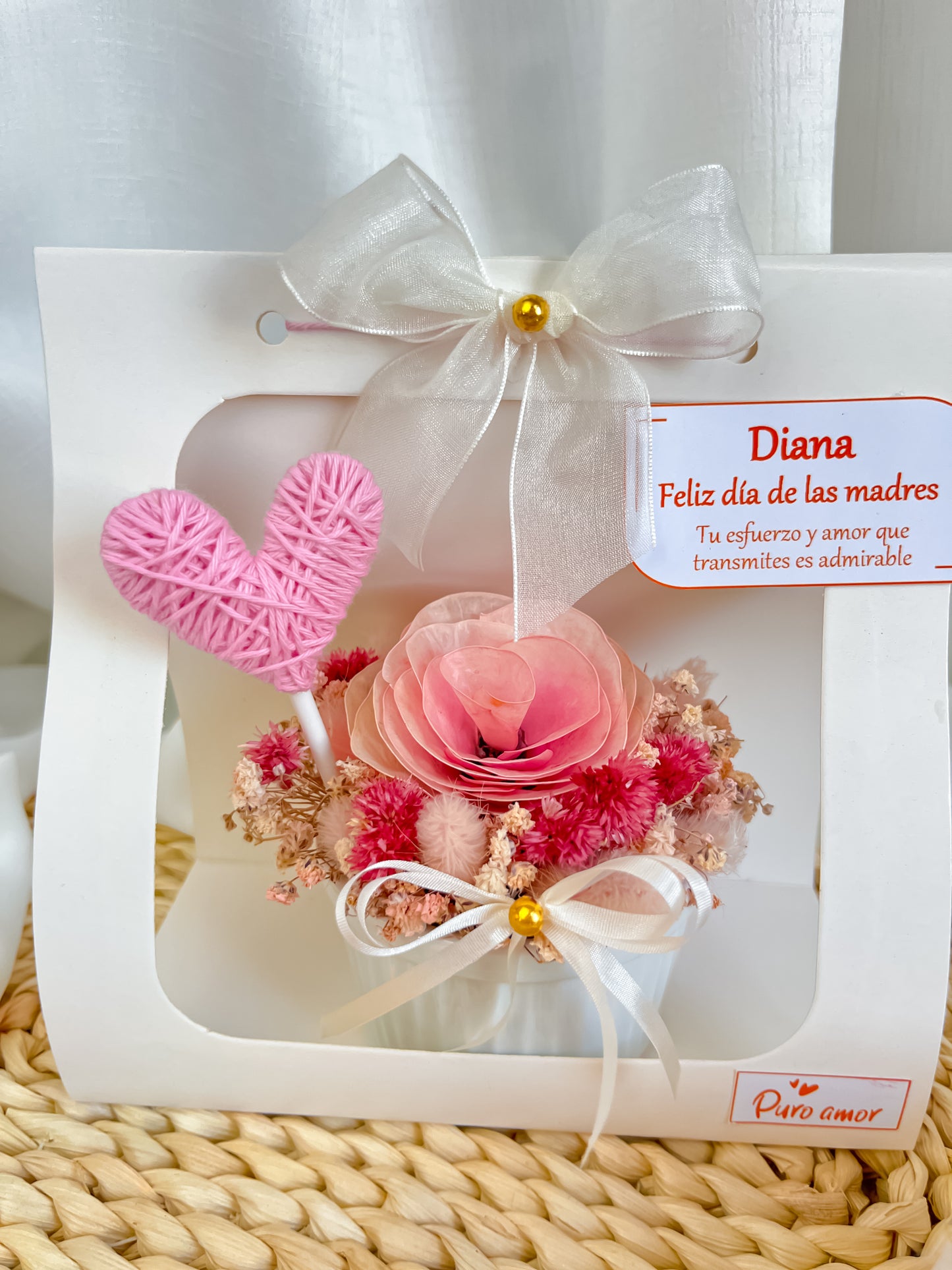 Cupcakes con flores eternas