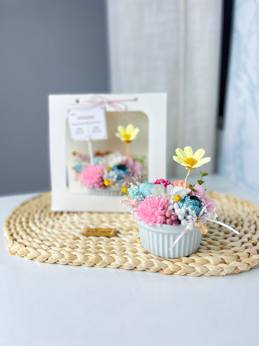 Mini cupcakes chic con flores eternas