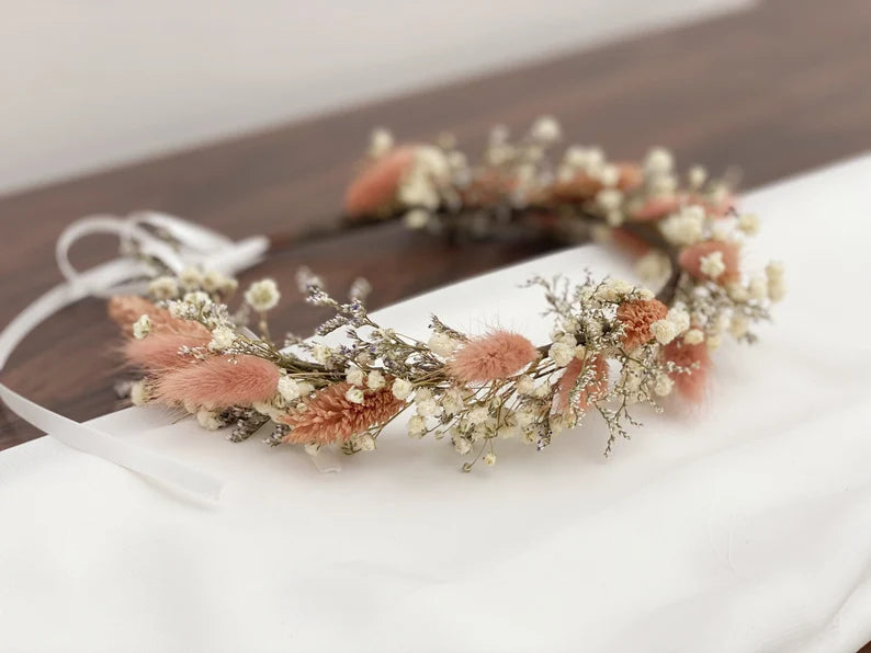 Corona de flores naturales eternas