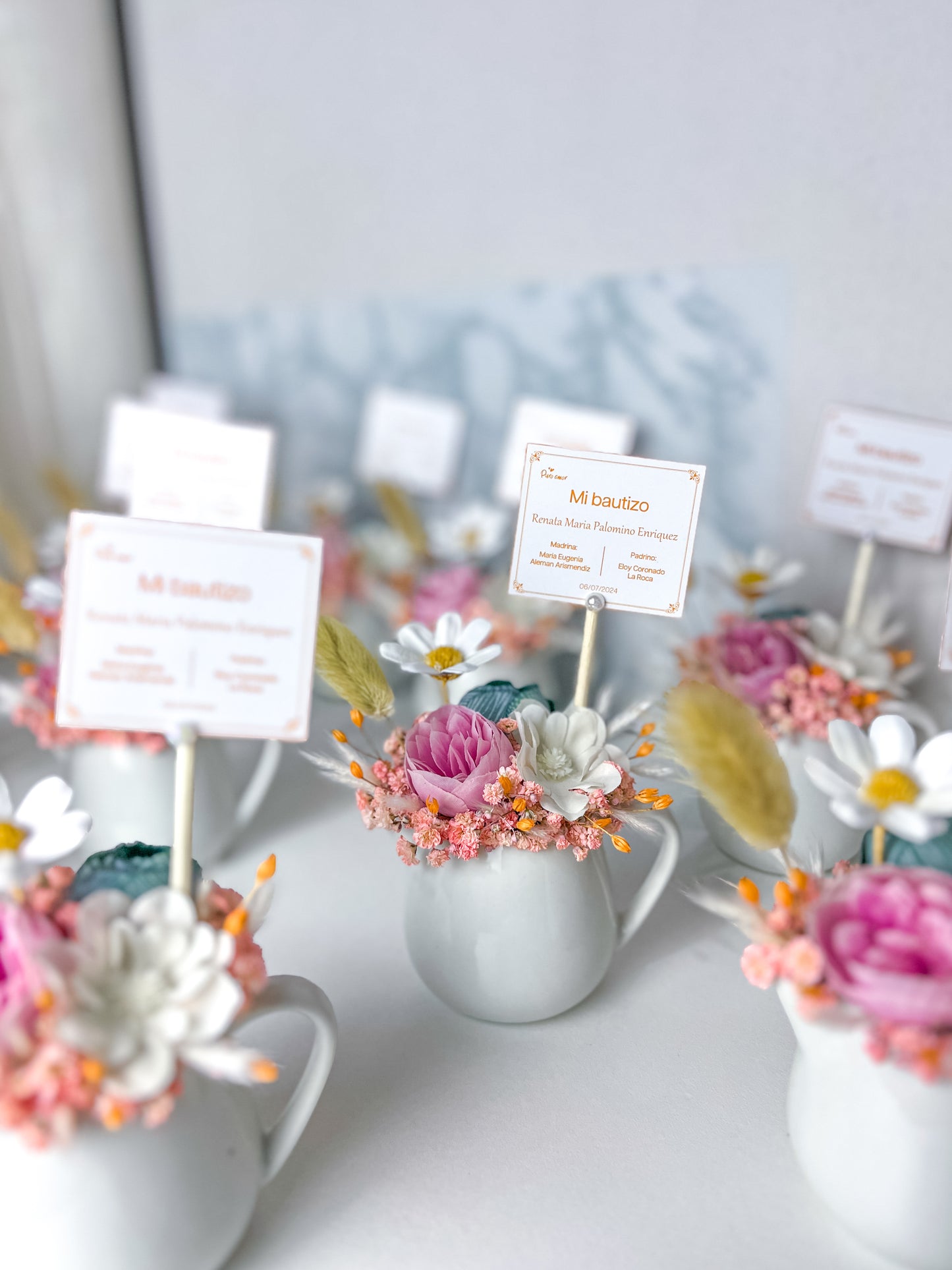 Recuerdito chic con flores eternas