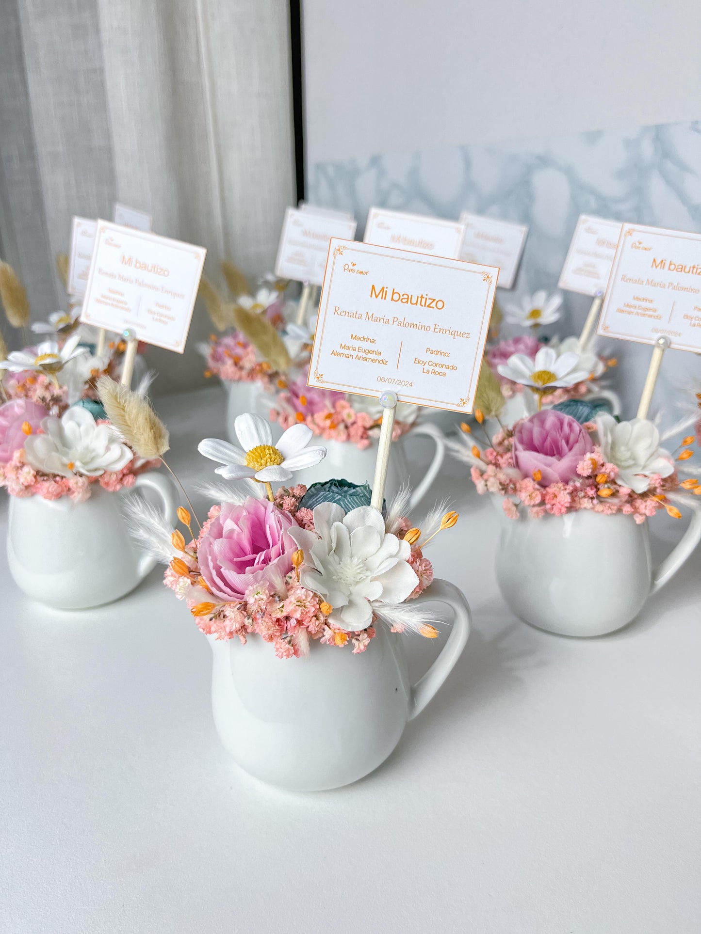 Recuerdito chic con flores eternas